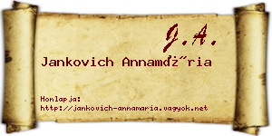 Jankovich Annamária névjegykártya