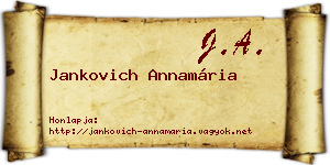 Jankovich Annamária névjegykártya