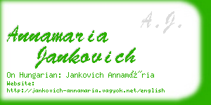 annamaria jankovich business card